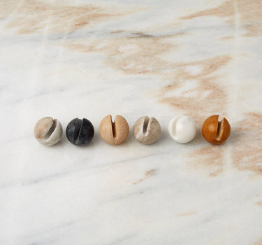 ASSORTED MARBLE ORB DRINK CHARM SET OF 6
