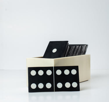 BLACK AND WHITE DOMINO BOX