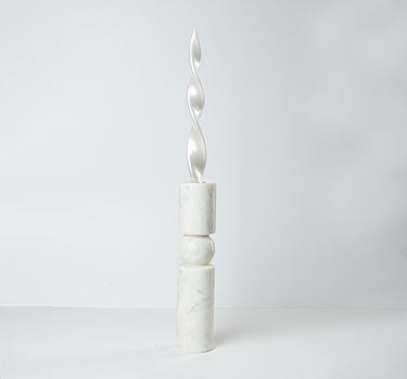 M / FAZELEY MARBLE CANDLE / 1 PAIR