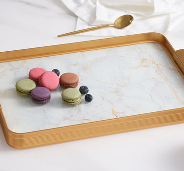 RECTANGULAR TRAY GOLD