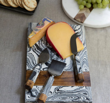 ZEBRA MARBLE & WOOB BOARD